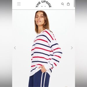 The Upside Knit Striped Crew Neck Sweater